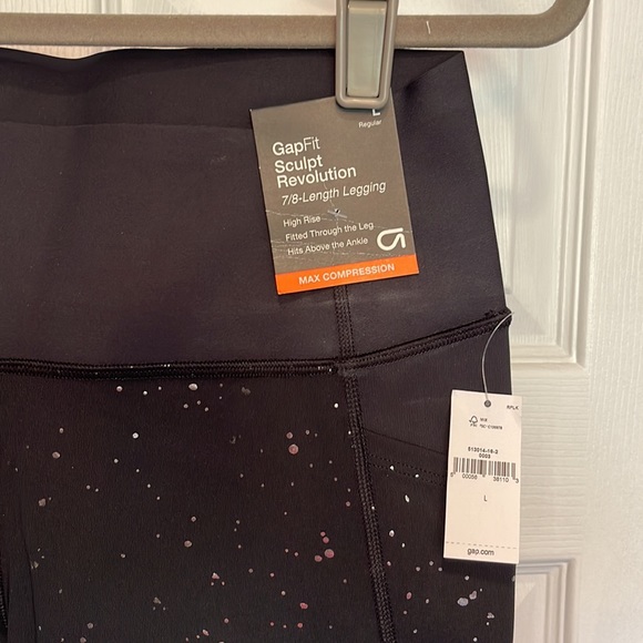 NWT Gap Gapfit Sculpt 7/8 Legging Metallic Dot Print - Picture 3 of 5
